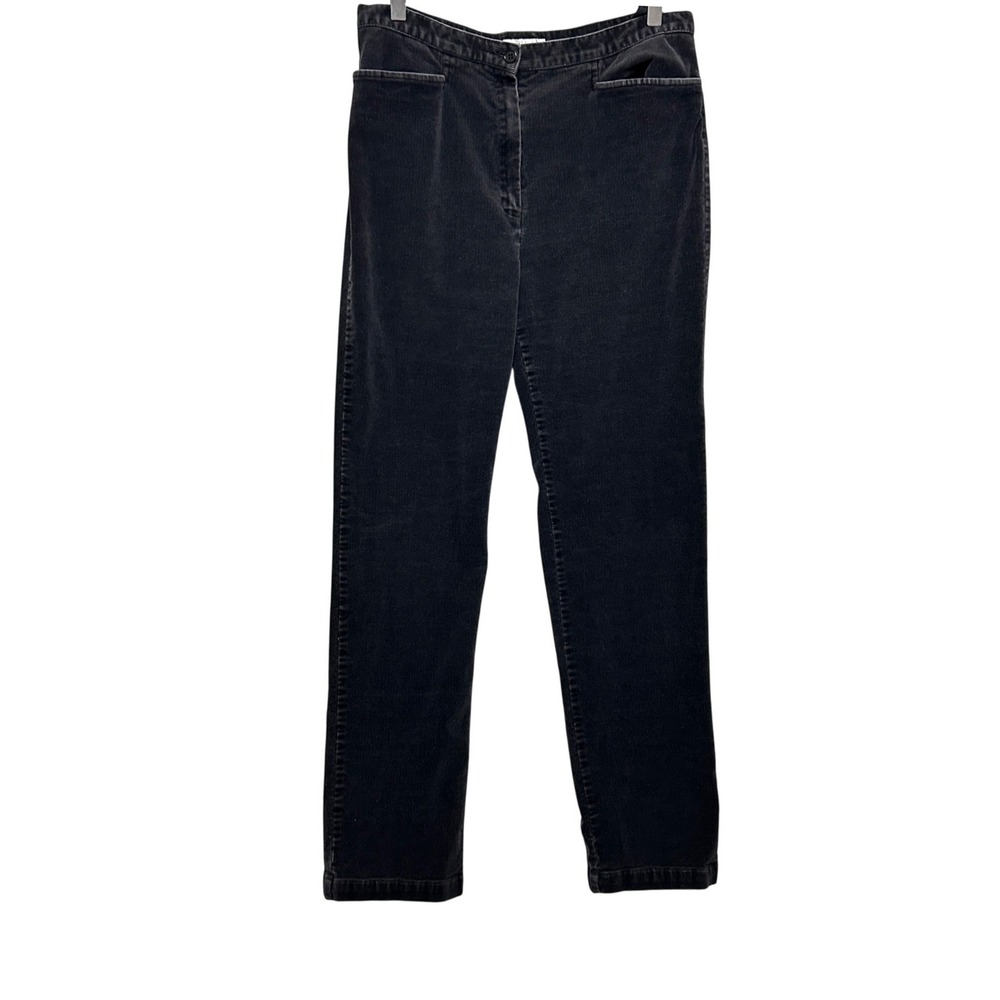 Vintage Jones Sport Women Corduroy Pants 12‎ Charcoal Straight Leg Minimalist